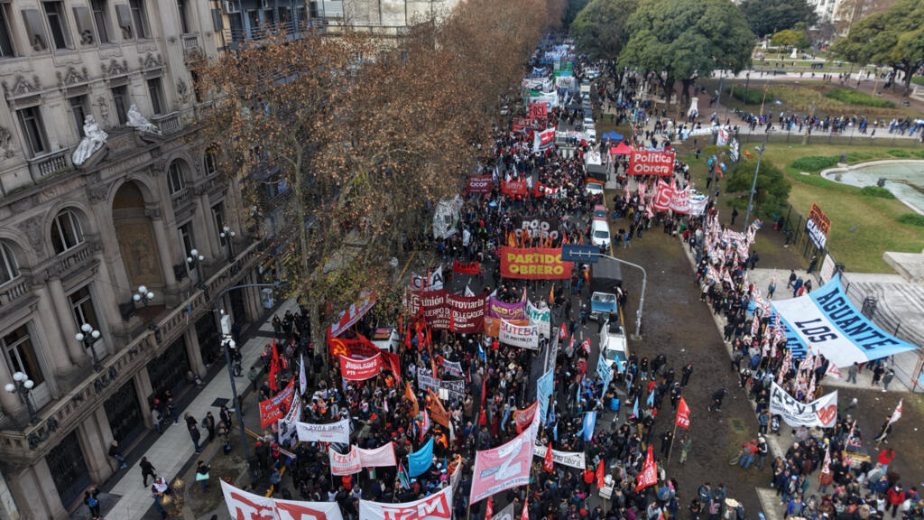 Movilización sindical contra el ajuste