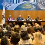 Cascallares y Paula Eichel acompañaron a los estudiantes que participan de la “Semana del Futuro” en la Universidad Guillermo Brown